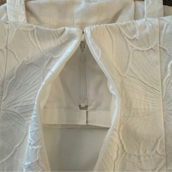 J. Crew Ivory Floral Embossed Adjustable Strap Dress - Picture 8 of 9